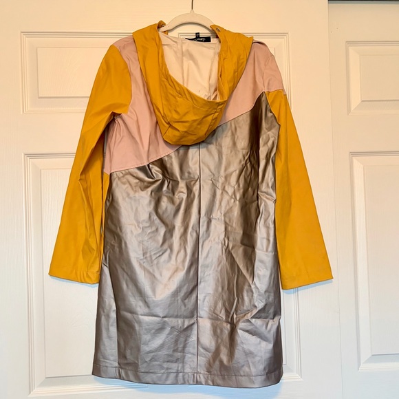Pink, Gold, & Silver Color block Rain Jacket - Picture 2 of 4